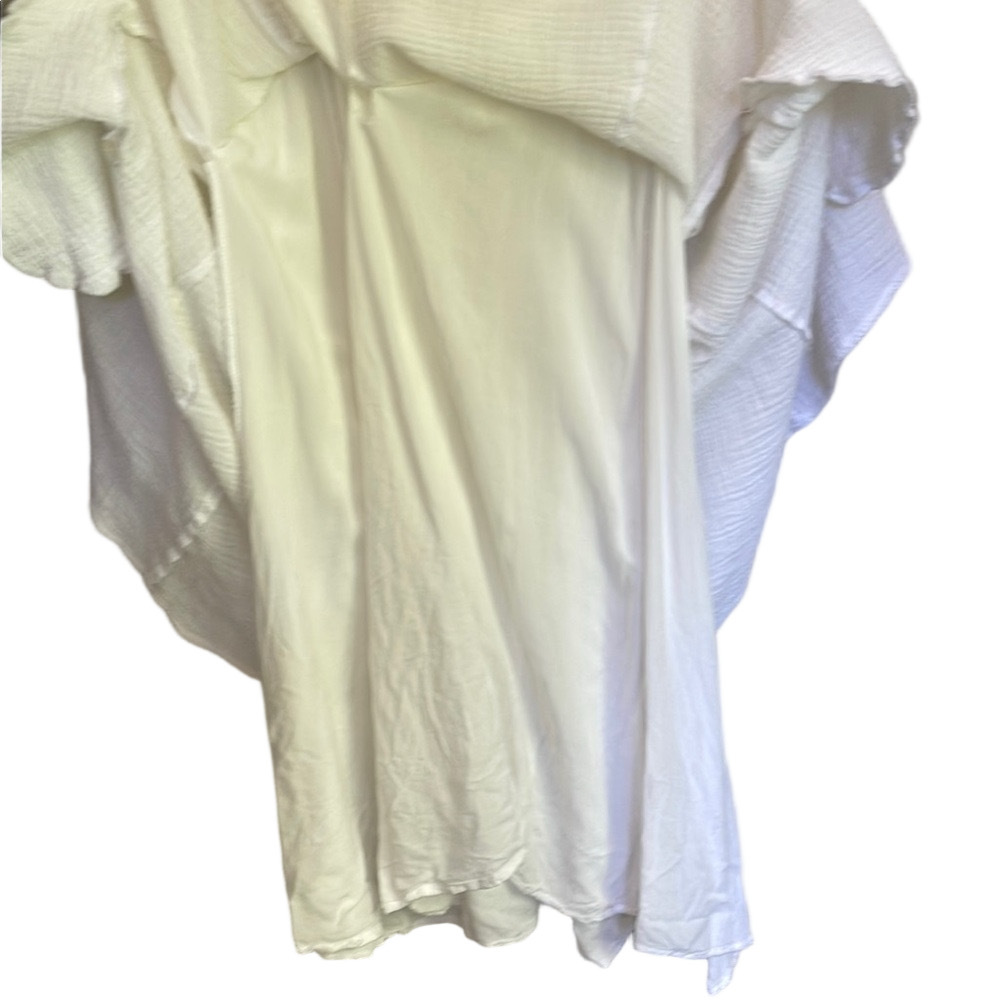 Myrah Penaloza Frieda Gown - White Cotton Gauze Lined Midi Dress - Picture 14 of 17